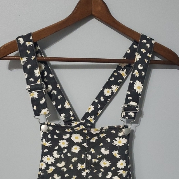 Daisey Overall Dress Womens Size Juniors Size Large 11 13 Floral No Boundaries - Picture 7 of 11